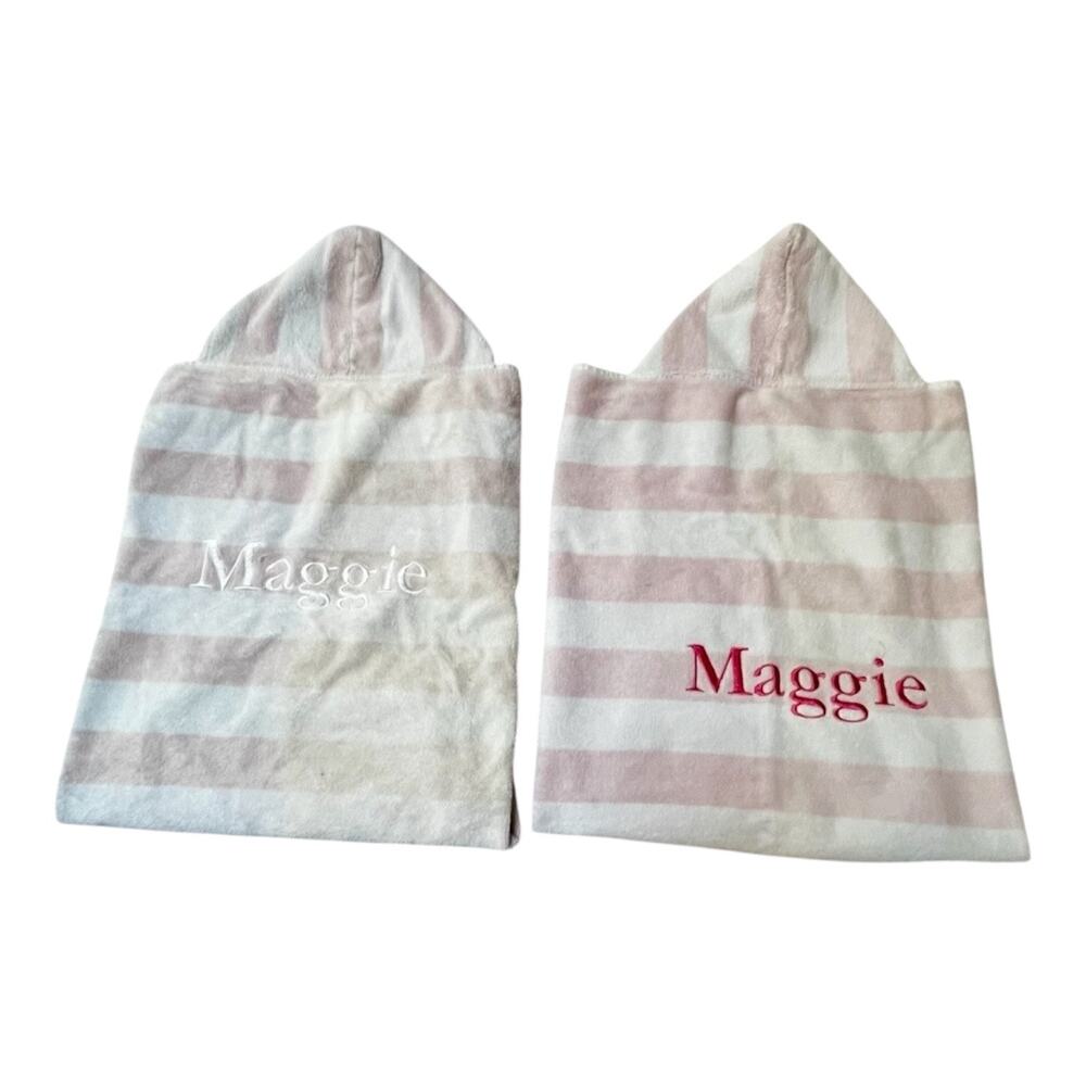 Pottery Barn Kids Hooded Bath Beach Towel Bundle - Maggie